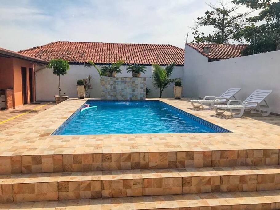 Casa Com Piscina Itanhaem Cibratel II Villa Exterior foto